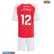 Arsenal Jurrien Timber #12 Heimtrikotsatz Kinder 2025-26 Kurzarm (+ Kurze Hosen)